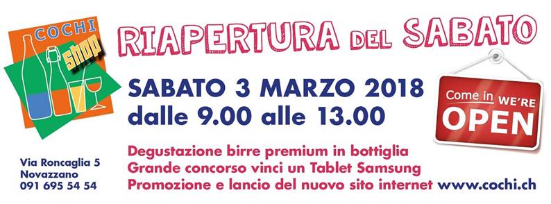 Apertura sabato