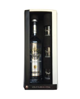 Vodka beluga noble 70 cl  con 3 bicchieri